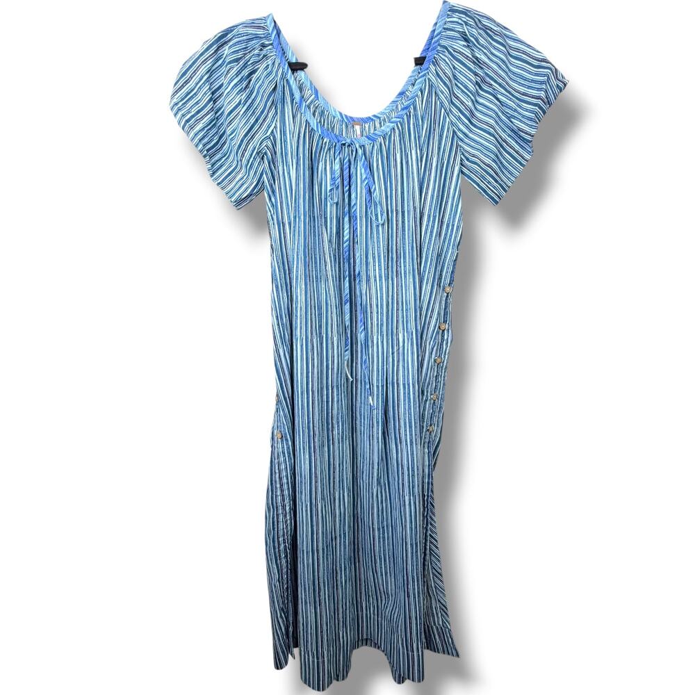 Free People free-est NWOT Waymar Co-Ord Ocean Combo Blue Relaxed Tunic Set XS - Picture 5 of 12